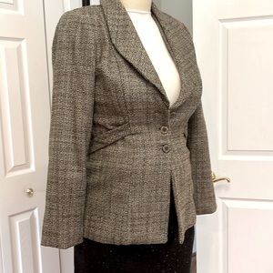 Handmade silk lined wool tweed jacket size 12.